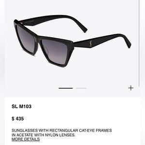 YSL Saint Laurent M103 Sunglasses Black and Gold